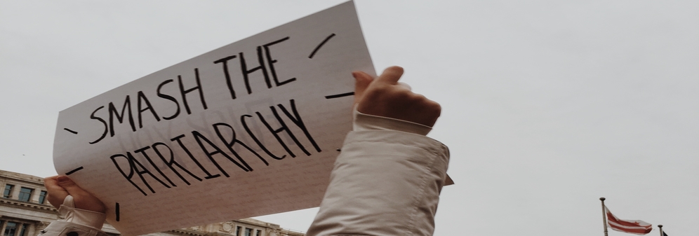 Smash the patriarchy banner